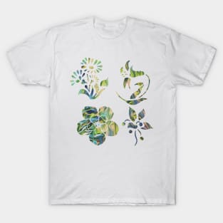 Verdant flowers with swirling colors T-Shirt